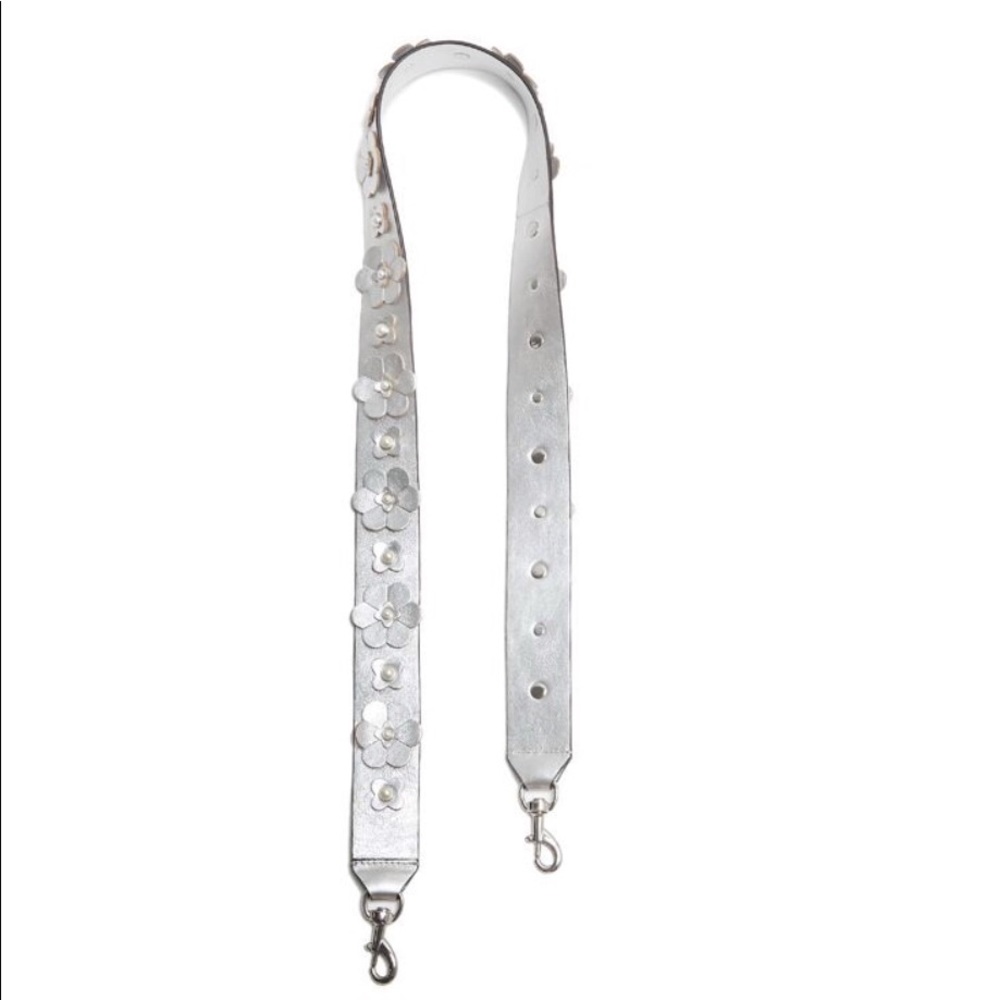 Metallic Silver Rebecca Minkoff Purse Strap